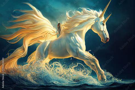 unicorn horse pegasus wallpaper Stock Illustration | Adobe Stock