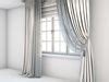 Light beige silk curtains 3D model | CGTrader