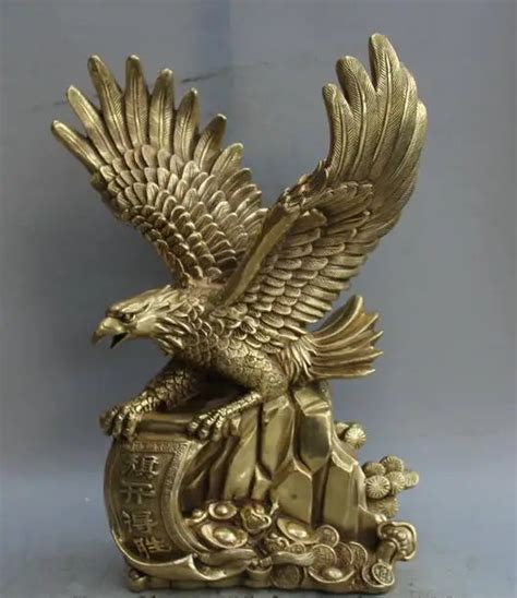 free 18" China Brass Wealth eagle king of birds triumphant in the first ...