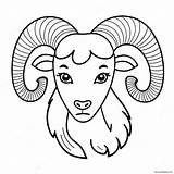 Aries Zodiac Sign Coloring Page 26814 21189 sketch template