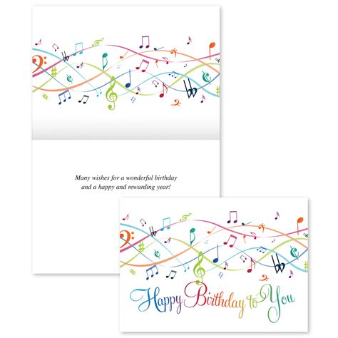 Musical Notes Birthday Card | HRdirect