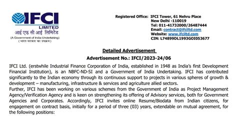 IFCI Ltd Recruitment 2023 15 Sr. Associate Posts; Apply Now! - Tamilanguide