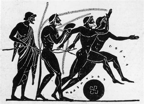 Ancient Olympic Sports - running, long jump, discus, pankration