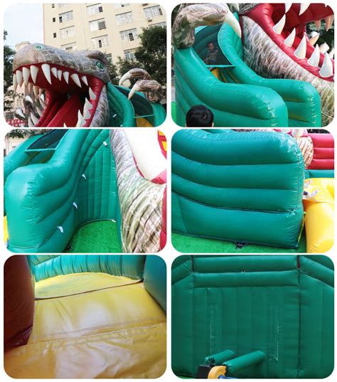 Manufacture New Customized Inflatable Dinosaur Slide With Pool For Sale - Buy Large Inflatable ...