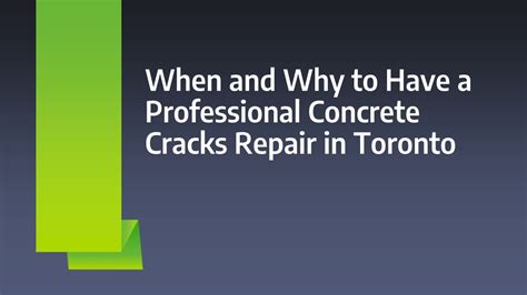 PPT - When and why to have a professional concrete cracks repair in ...