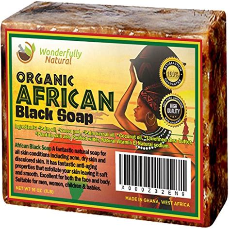 Organic African Black Soap - Best for Acne Treatment, Eczema, Dry Skin, and Psoriasis