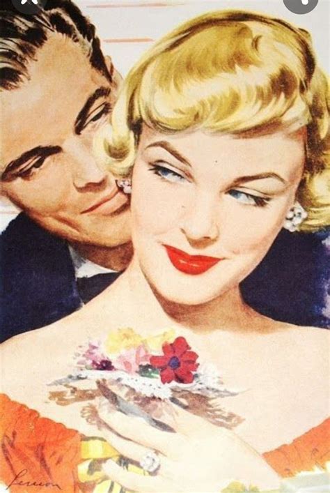 Romance Arte, Vintage Romance, Magazine Illustration, Retro ...