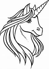 Unicorn Head Smiling Coloring Page  Free Printable Pages For Kids sketch template