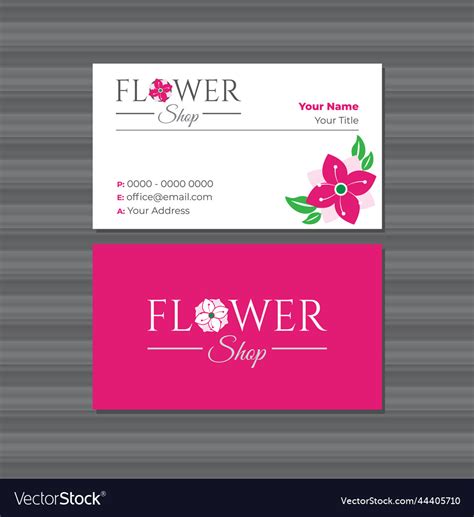 Florist flower shop business card Royalty Free Vector Image