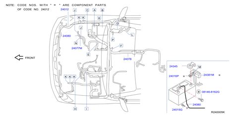 Nissan Pathfinder Harness Electric Brake. Harness SUB - 24167-7S010 - Genuine Nissan Part