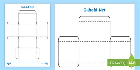 3D Cuboid Net Pattern | A4 Box Template | Twinkl - Twinkl