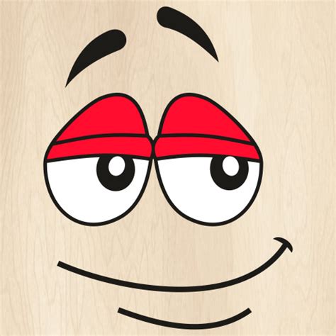 M And M Face SVG | M And M Smiley Cartoon Face PNG