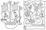 Pirate Treasure Map Coloring Pages Sketch Page sketch template