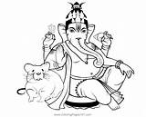 Lord Ganesh 4 Coloring Page For Kids  Free Hindu Gods Printable sketch template