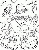 Summer Coloring Page Printable sketch template