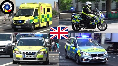 Police and Ambulances responding with Siren and Lights in London - YouTube