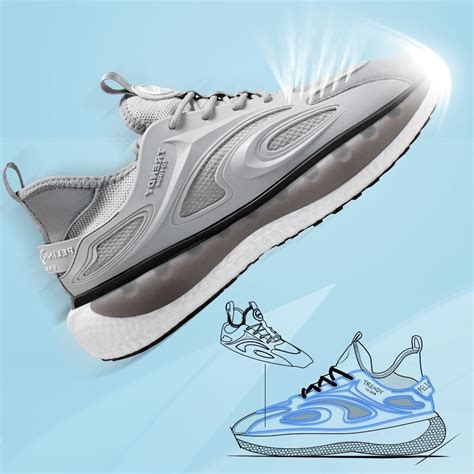 Taller Shoes – Sneakers That Make You Taller – Gray Knitted Fabric Men ...