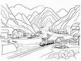 Mining Themed Coloring Page  sketch template