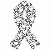 Awareness Ribbon Coloring Page sketch template