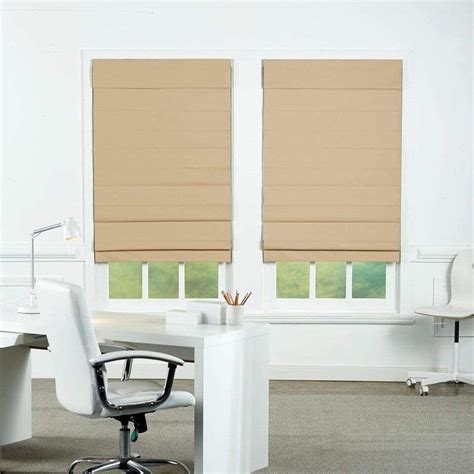 Insulating Cordless Roman Shade | Khaki | 72-inch long | 20 to 48-inch ...