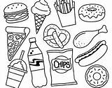Junk Food Coloring Sheets sketch template