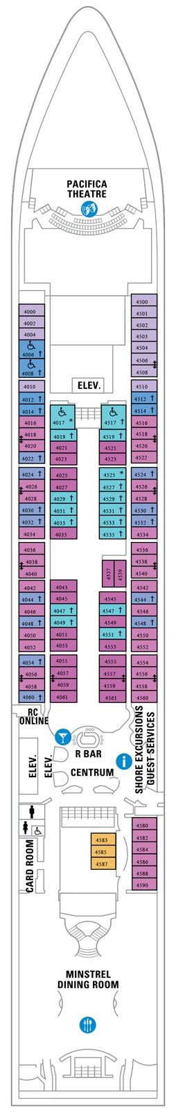 Brilliance of the Seas Deck plan & cabin plan