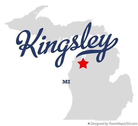 Map of Kingsley, MI, Michigan