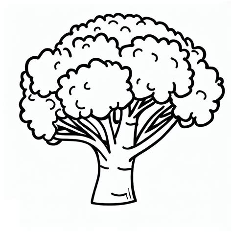 Broccoli is Healthy Food coloring page - Download, Print or Color Online for Free