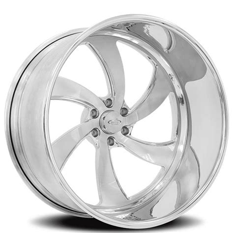 20" Intro Wheels Twisted Blade Exposed 6 Polished Welded Billet Rims #INT013-5