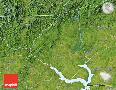 Satellite Map of Oconee County