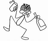 Drunk Coloring Pages sketch template
