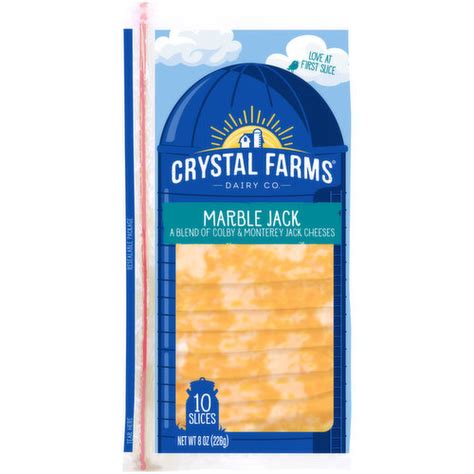 Crystal Farms Marble Jack Cheese Slices