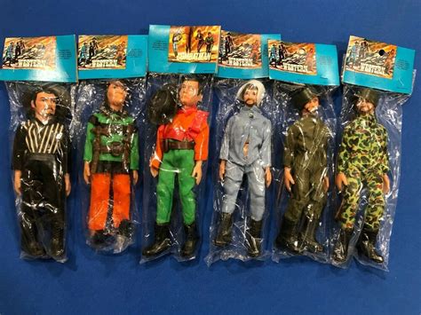 1970's MorToys Complete set of 6 Sealed Mego Action Jackson KNOCKOFFs ...