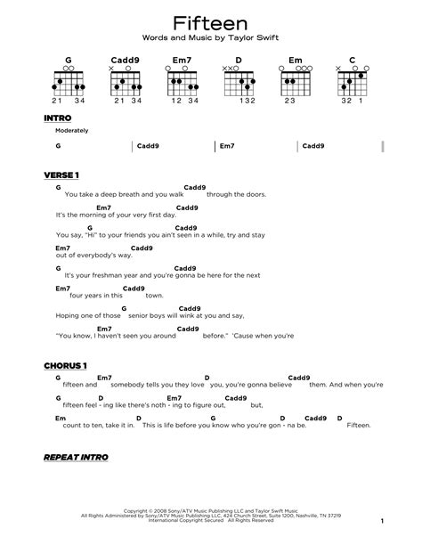 Taylor Swift Guitar Chords Easy