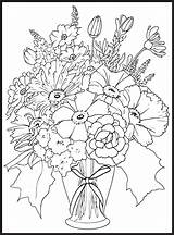 Mothers Day Flower Bouquet Coloring Page 23117486 Vector Art At Vecteezy sketch template