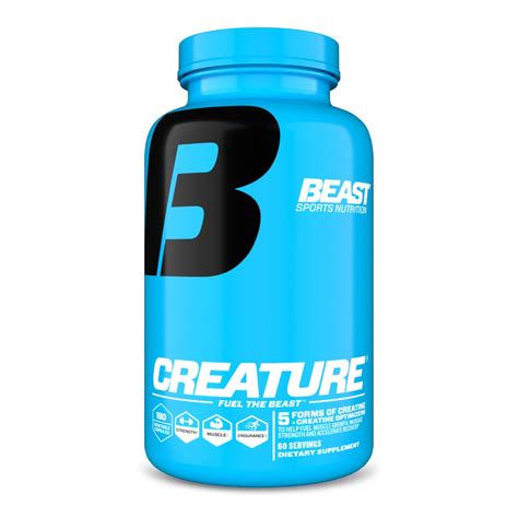 Buy Beast Sports tion Creature - 180 Vegetable s - 5 Forms of Creatine + Creatine Optimizers ...