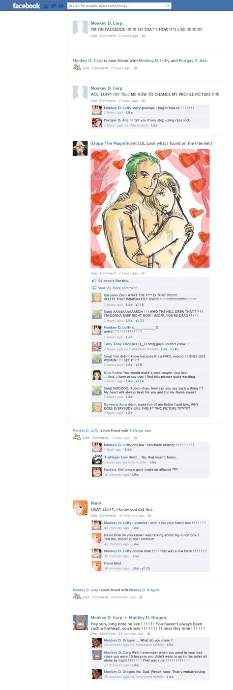 One Piece on Facebook, part 2 by EtaCephei on DeviantArt