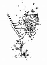 Cocktail Linework Line Work Representing Leading Artists Who Produce  sketch template