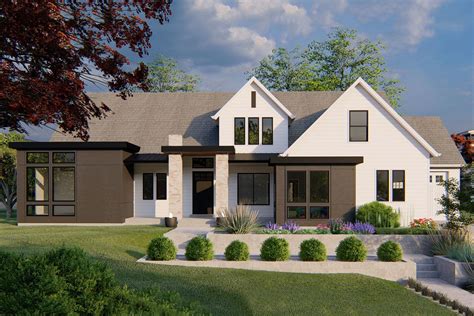 Plan 910074WHD: Exclusive One-Story House Plan with Modern Farmhouse ...