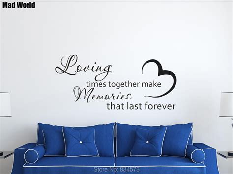Mad World Loving Times Together Make Memories Wall Art Sticker Wall Decal Home DIY Decoration ...