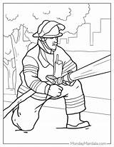 Firefighter Coloring Page sketch template
