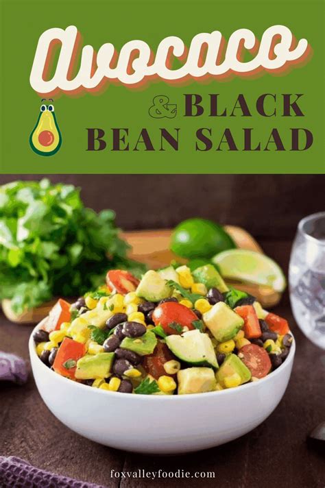 Avocado & Black Bean Salad | Bean salad, Black bean salad, Delicious ...