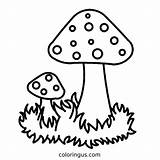 Easy Trippy Mushroom Coloring Page Free Printable PDF sketch template