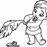 Free Printable Baby Moana Coloring Pages sketch template