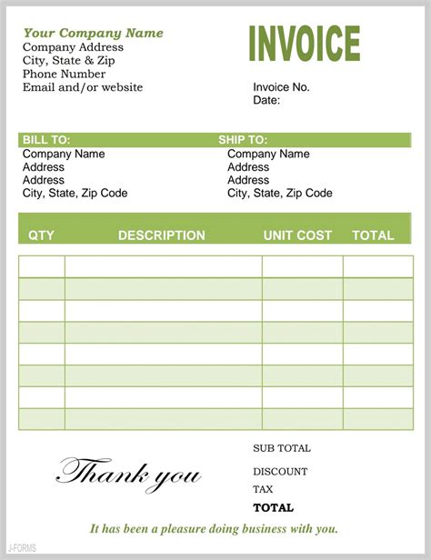 Free Fillable Form Templates Of Fillable Invoice Template Invoice | Porn Sex Picture