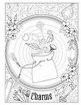 Book Of Spells  Coloring Shadows Affiliate Witch sketch template