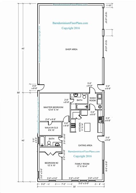 40X80 Barndominium Floor Plans - floorplans.click