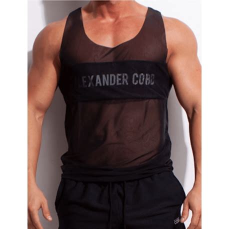 Alexander COBB - Transparent Tank Top Black - 2BE Brussels