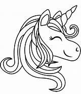 Unicorn Head Coloring Pages sketch template