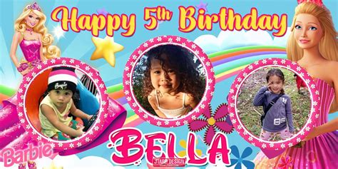 Barbie Theme Birthday Tarpaulin Design